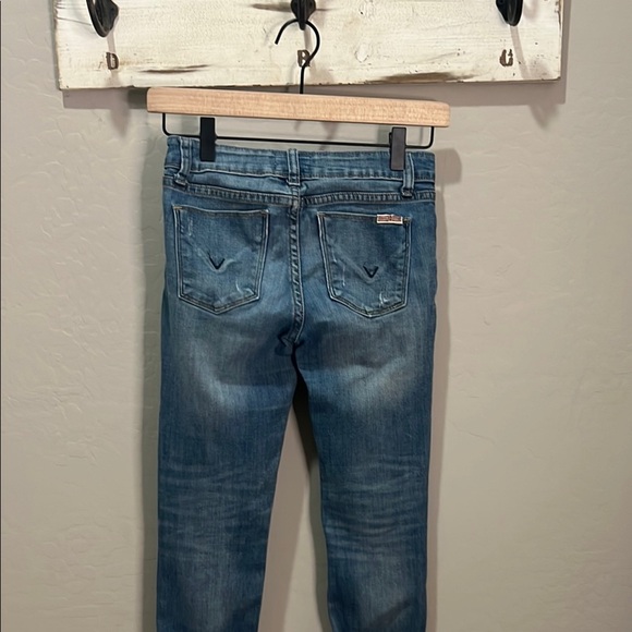 Hudson Jeans Girls Distressed Slim-Fit Denim Roll Cuff Crop Slim Vintage Skinny - Picture 6 of 14